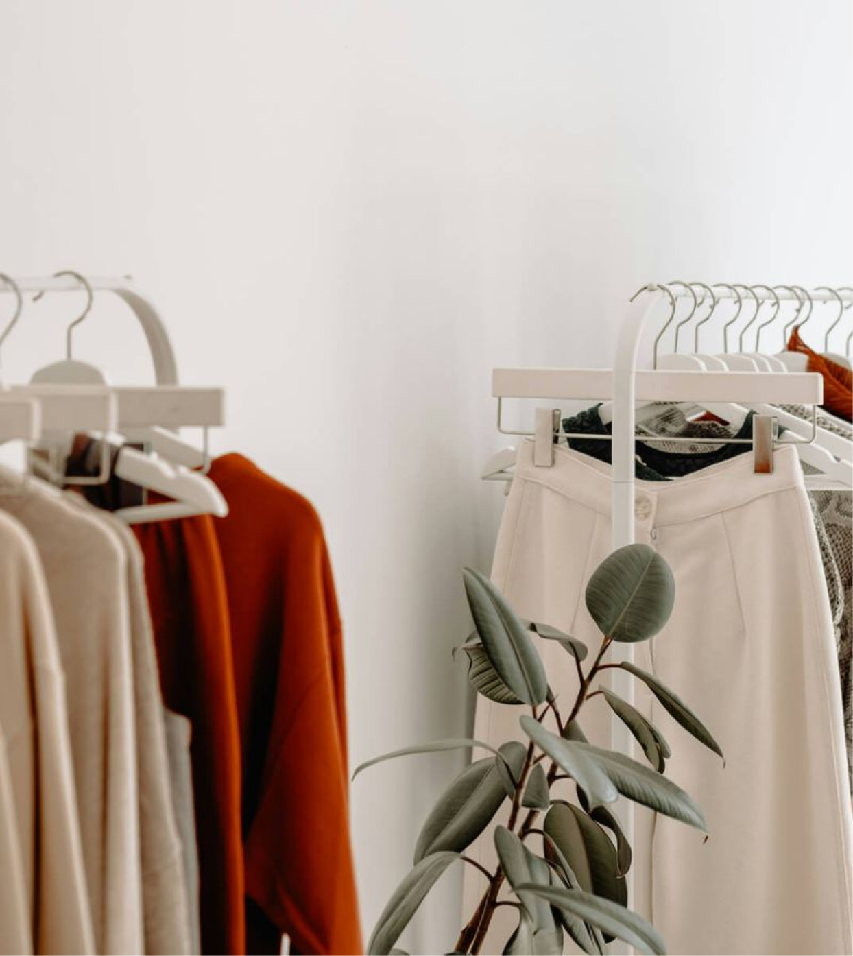 Clothing on hangers